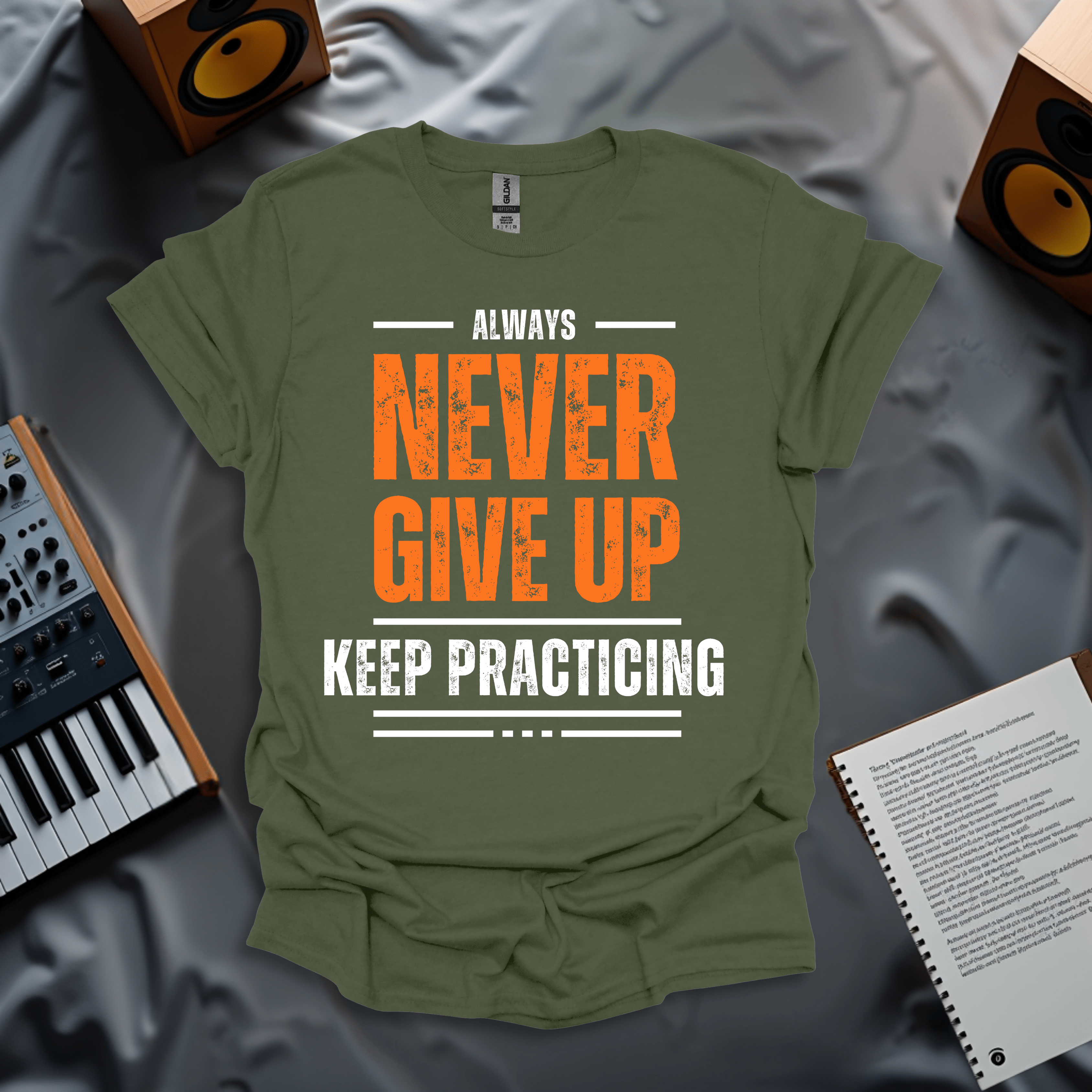 Never Give Up, Keep Practicing T-Shirt