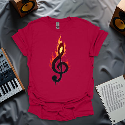 Flaming Treble Clef T-Shirt